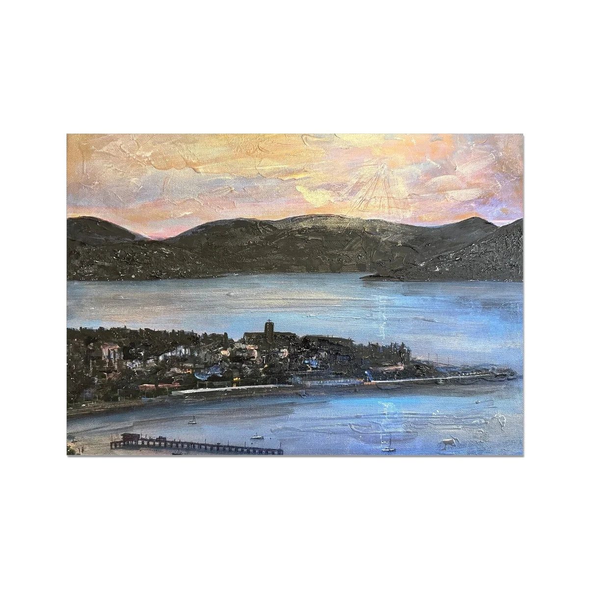 From Lyle Hill Fine Art Print - River Clyde Gallery Scotland Worldwide Shipping Scottish Artist Prints and Paintings Collection by Hunter