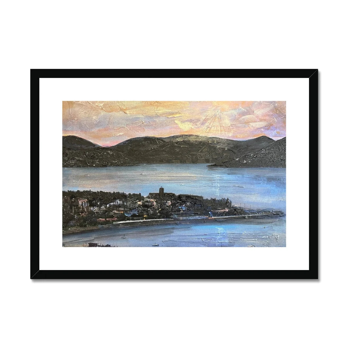 From Lyle Hill Framed & Mounted Print - River Clyde Art Gallery Scotland Worldwide Shipping Scottish Artist Fine Prints and Paintings