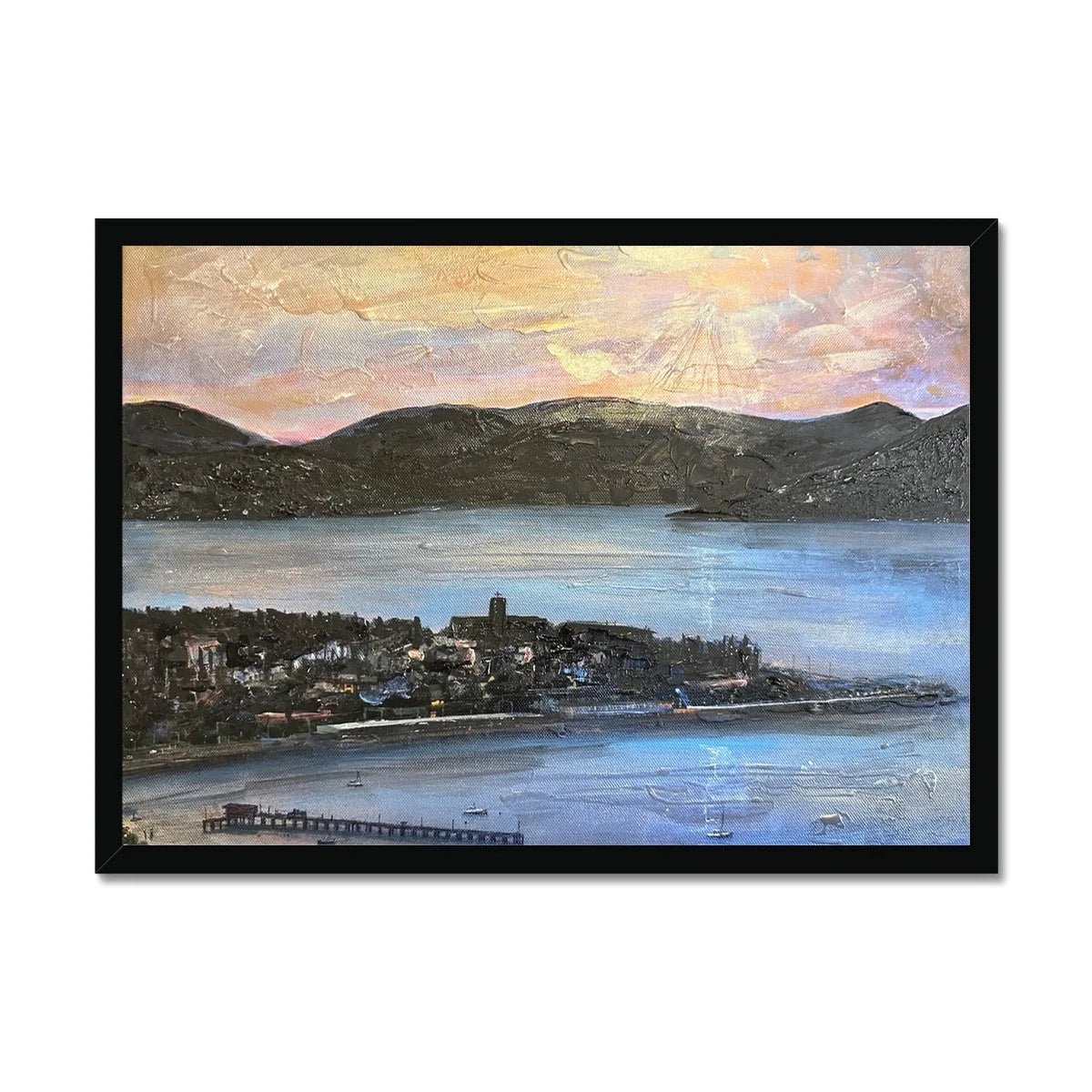 From Lyle Hill Framed Print - River Clyde Art Gallery Scotland Worldwide Shipping Scottish Artist Fine Prints and Paintings Collection