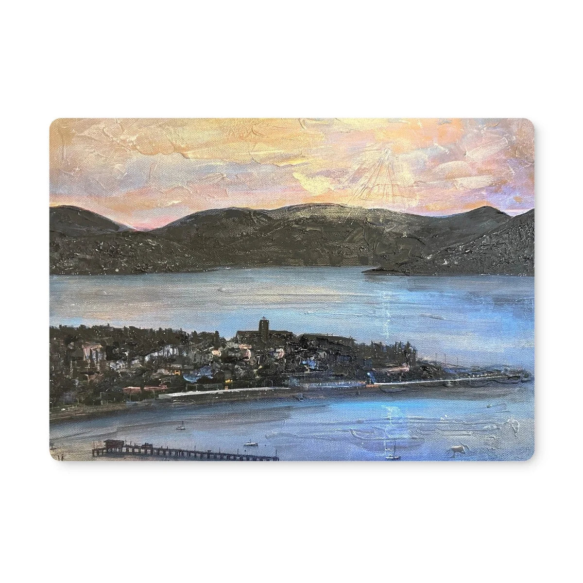 From Lyle Hill Placemat - River Clyde Art Gallery Scotland Worldwide Shipping Scottish Prints