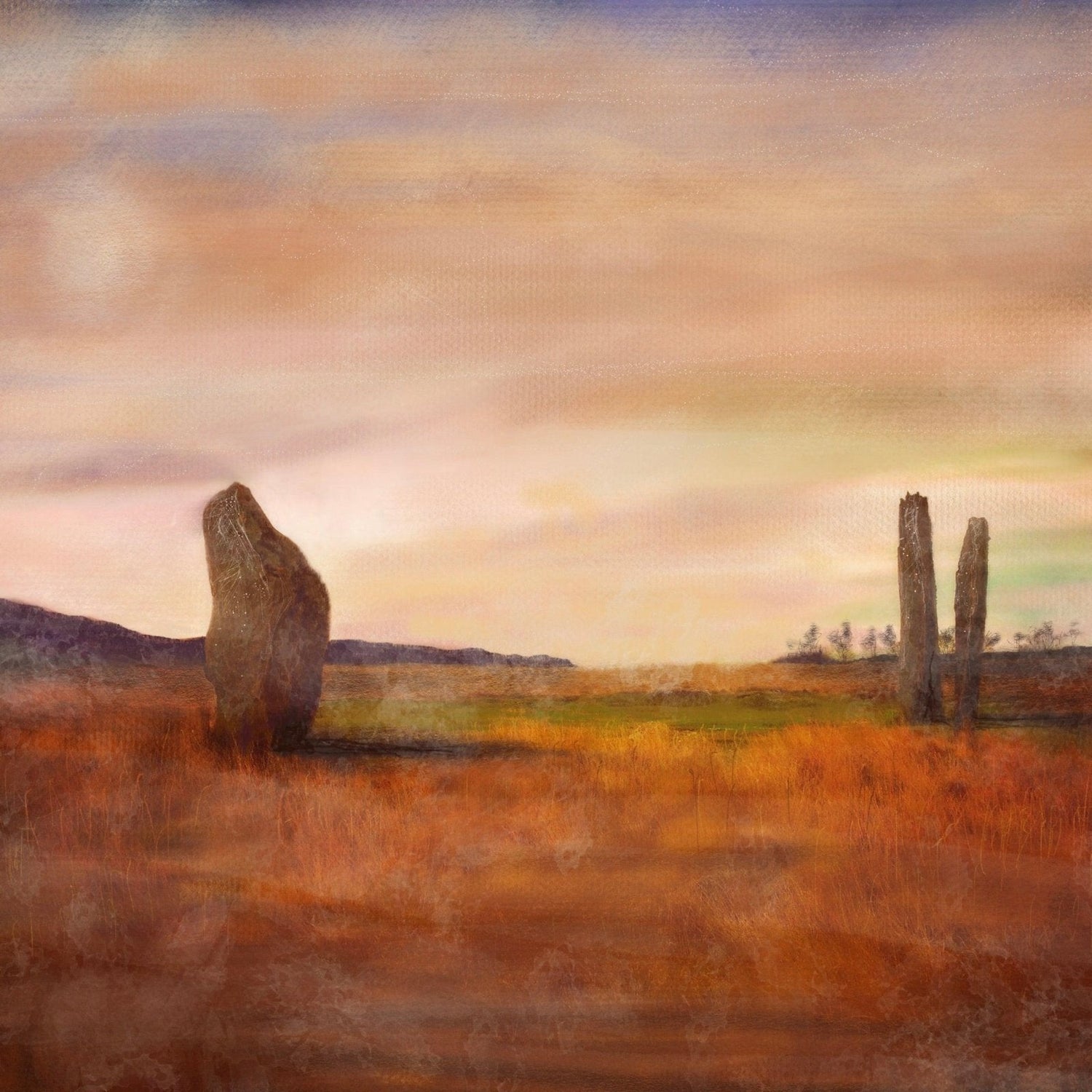 Machrie Moor Arran Wooden Art Block