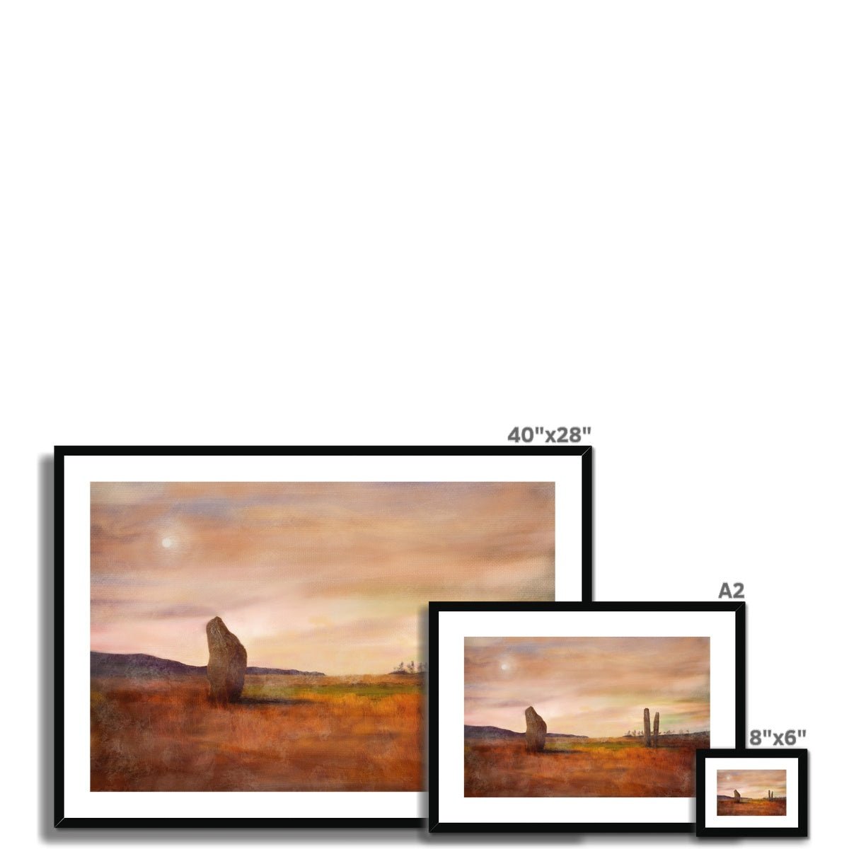 Machrie Moor Moonlight Painting | Framed &amp; Mounted Prints From Scotland