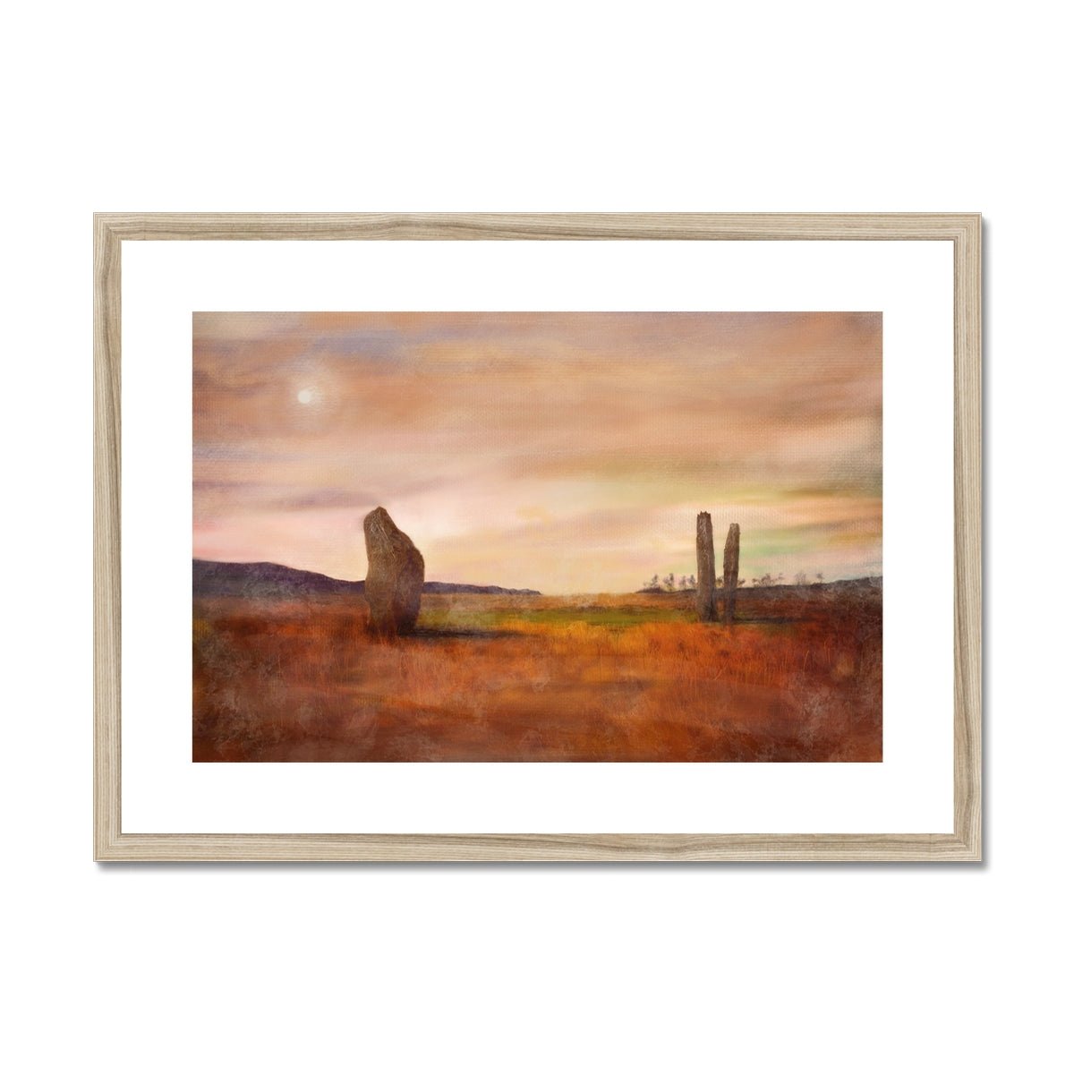 Machrie Moor Moonlight Painting | Framed & Mounted Prints From Scotland