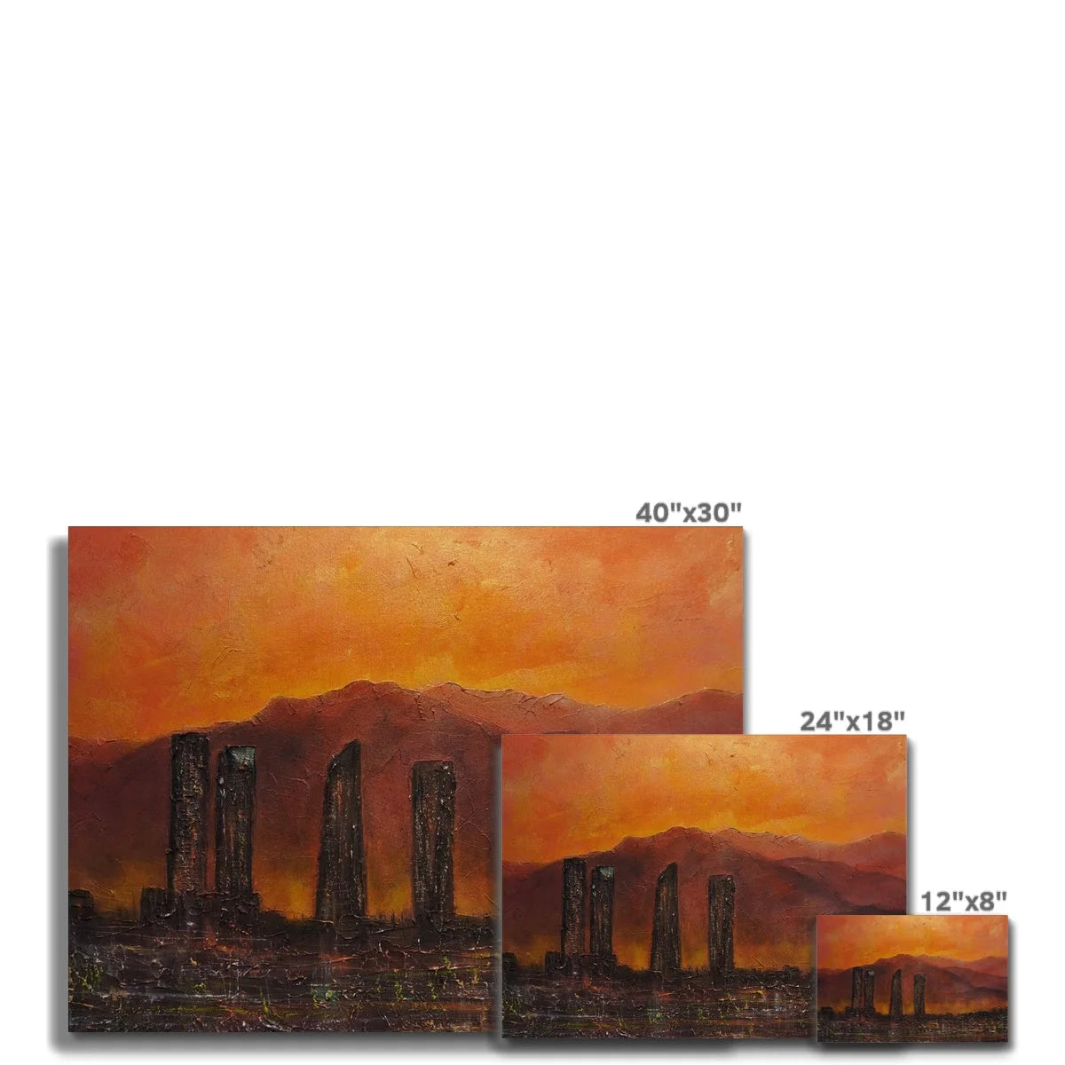 Madrid Dusk Original Cityscape Painting on Canvas - World Art Gallery Scotland Worldwide Shipping Hunter Scottish Prints and Landscape