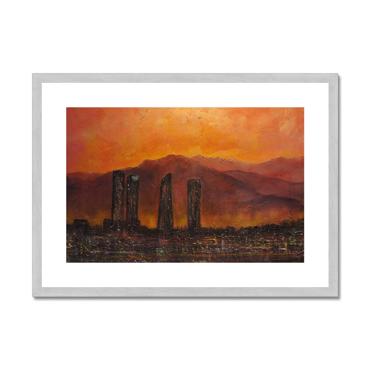 Madrid Dusk Painting | Antique Framed & Mounted Prints From Scotland