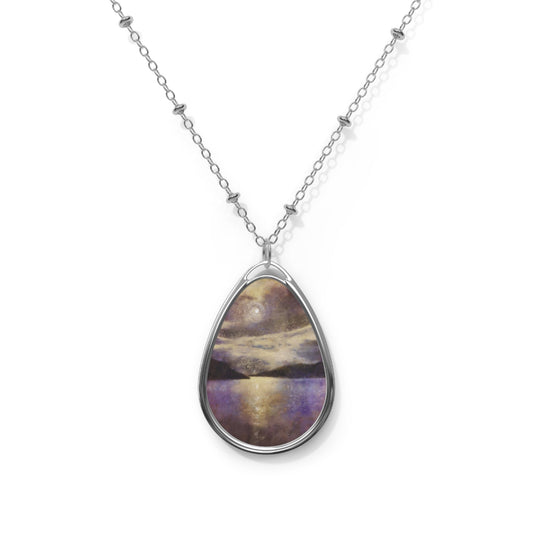 Moonlight Meets Lewis & Harris Art Necklace | Scottish Art Gifts