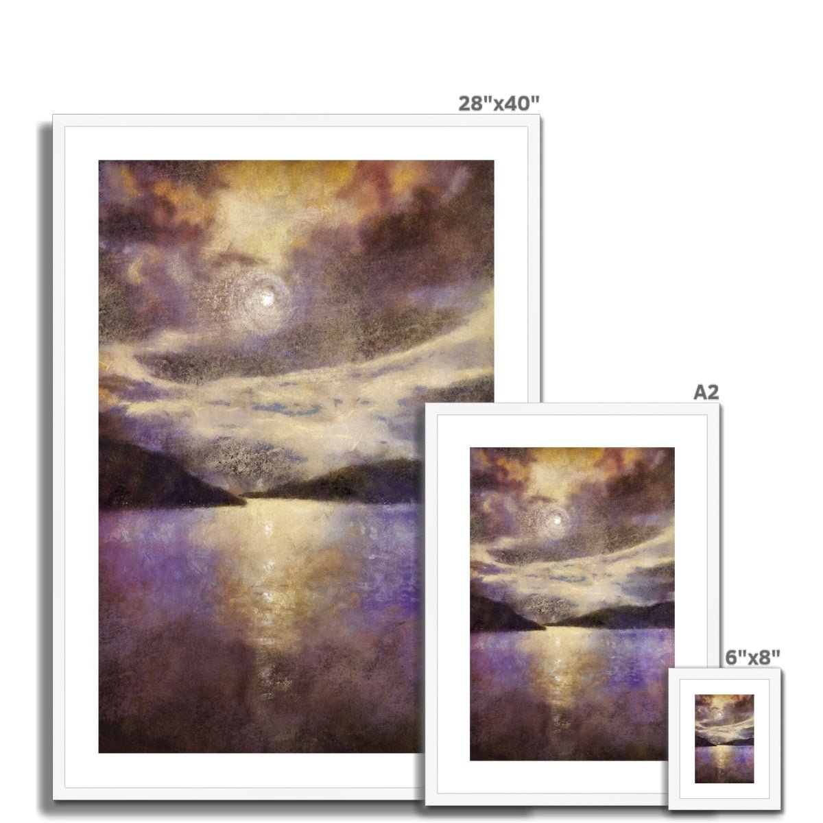 Moonlight Meets Lewis &amp; Harris Painting | Framed &amp; Mounted Prints From Scotland