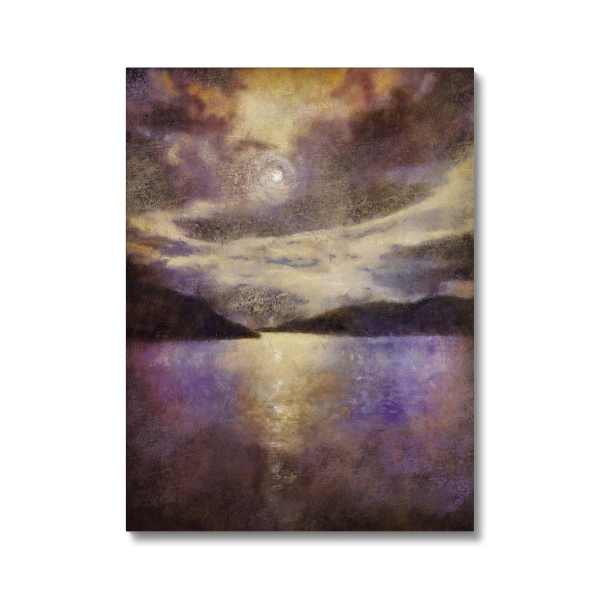 Moonlight Meets Lewis & Harris Painting | Canvas From Scotland-Contemporary Stretched Canvas Prints-Hebridean Islands Art Gallery-18"x24"-Paintings, Prints, Homeware, Art Gifts From Scotland By Scottish Artist Kevin Hunter