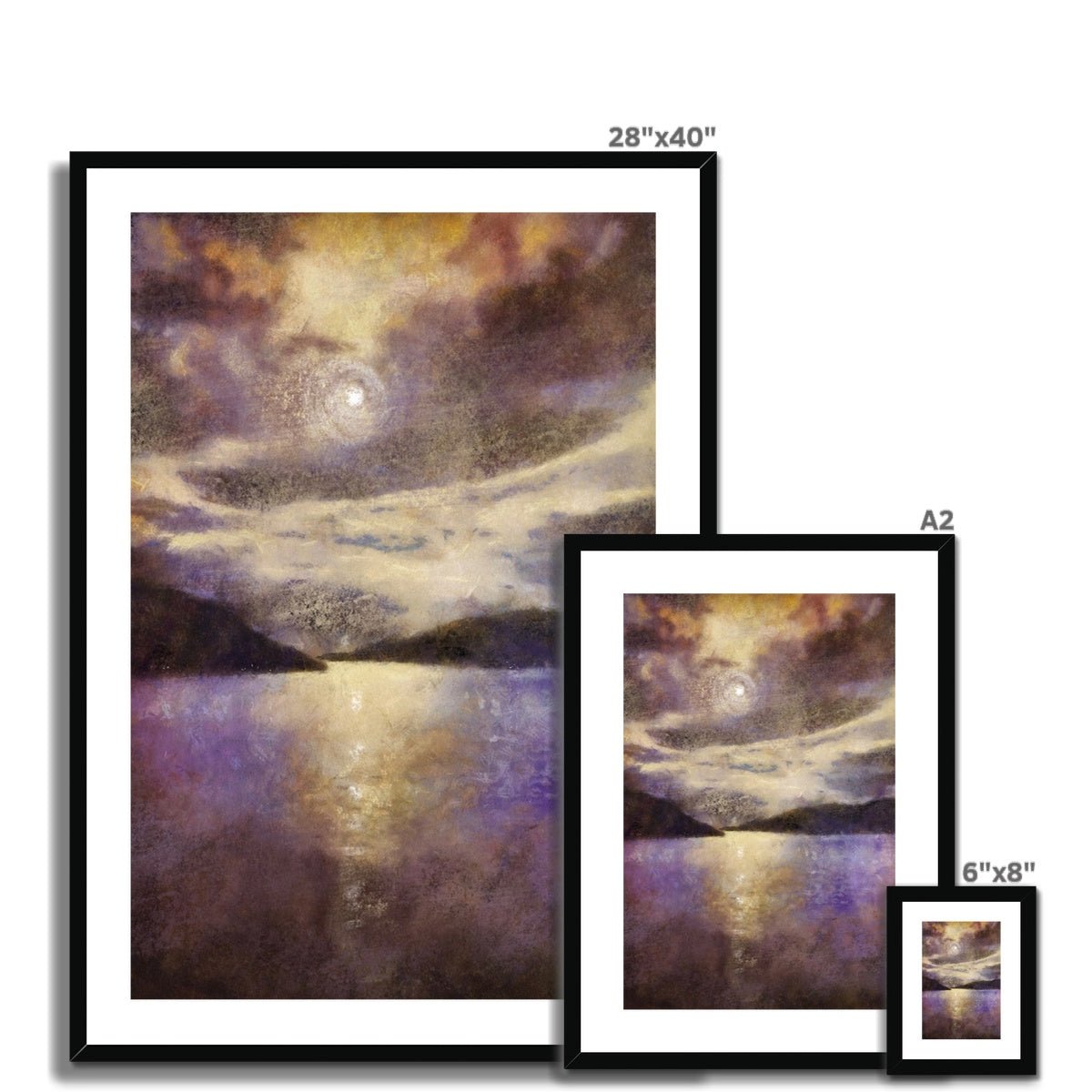 Moonlight Meets Lewis & Harris Painting | Framed & Mounted Prints From Scotland-Framed & Mounted Prints-Hebridean Islands Art Gallery-Paintings, Prints, Homeware, Art Gifts From Scotland By Scottish Artist Kevin Hunter