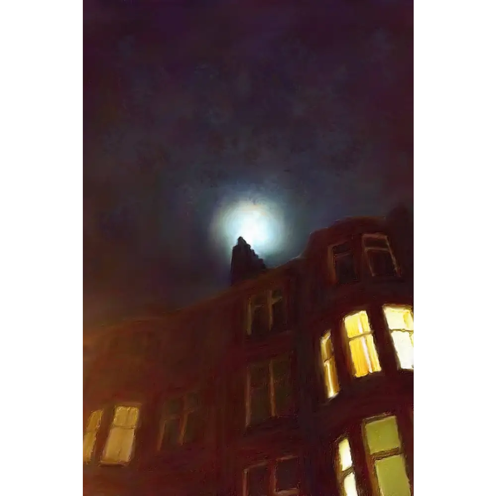 A Moonlit Tenement - Scottish Statement Interior Wall Art - Edinburgh & Glasgow Gallery Scotland
