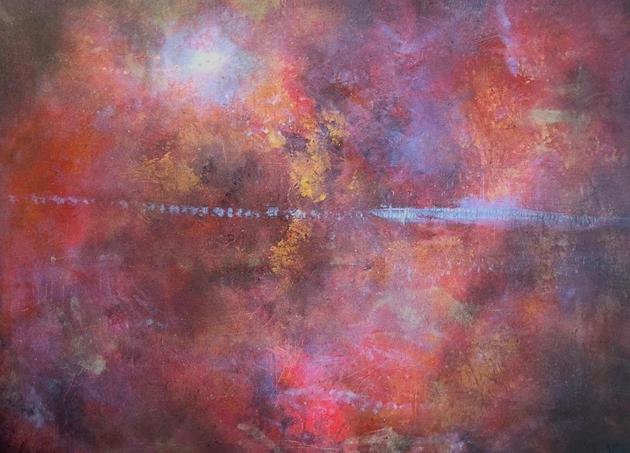 Moonset Horizon Abstract - & Impressionistic Art Gallery Scotland Worldwide Shipping Abstract Painting Vibrant Kevin Hunter Portfolio