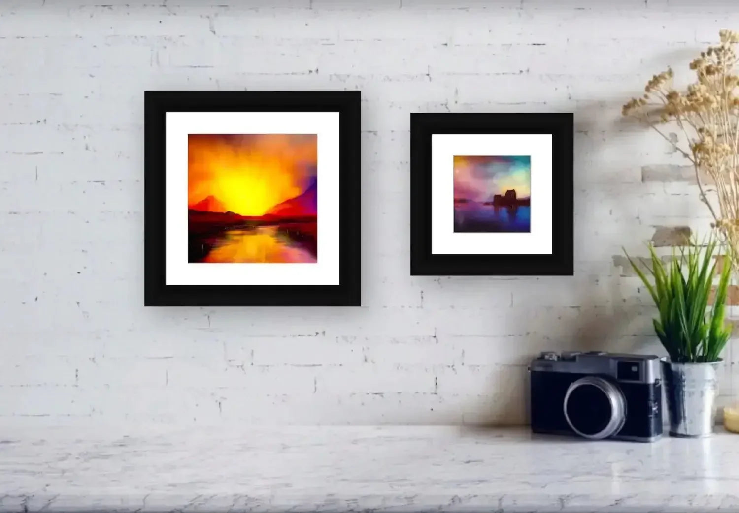 Neist Point Cliffs Skye | Scotland in your Pocket - Art Gallery Worldwide Shipping Two Framed Landscape Scottish Landscape Paintings