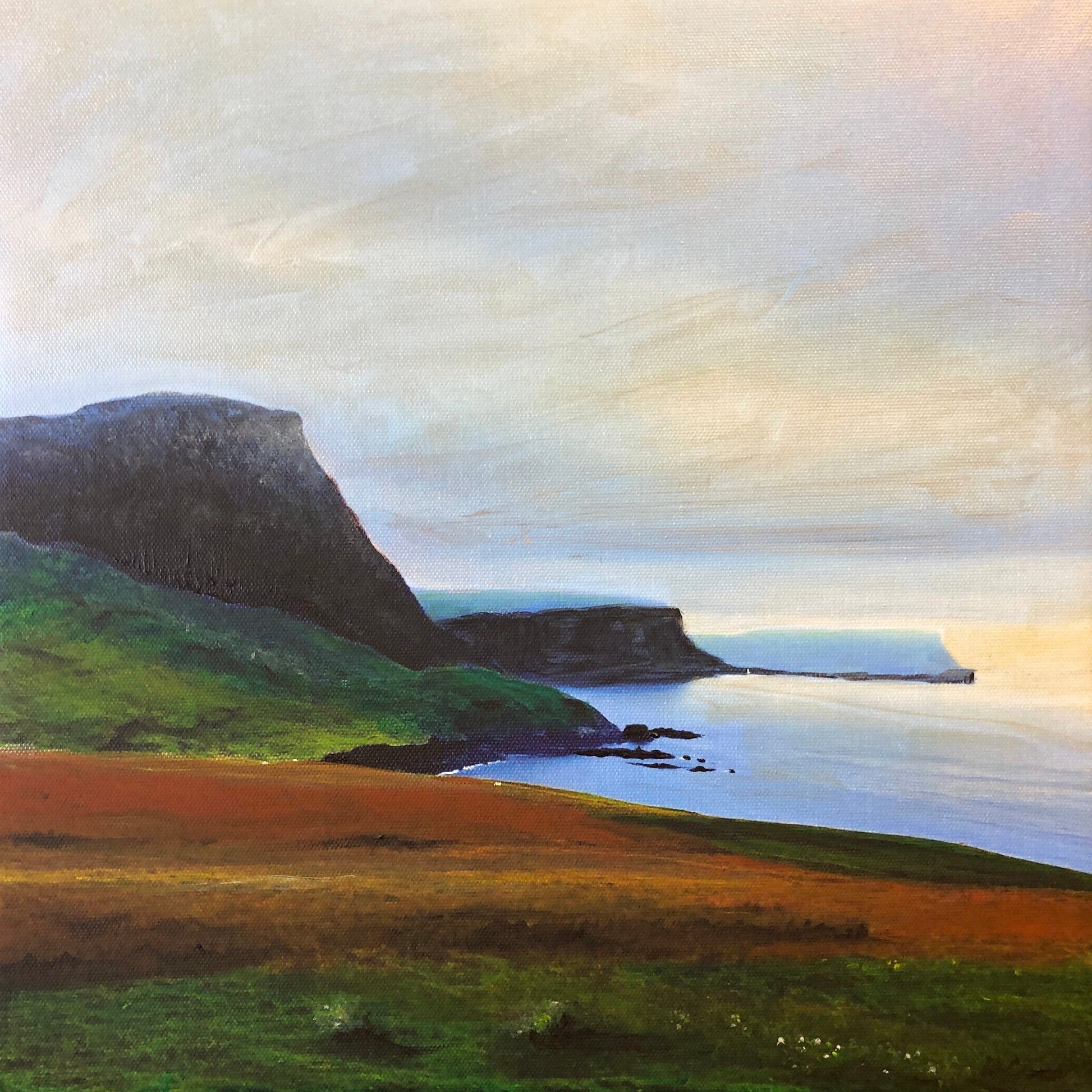 Neist Point Cliffs Skye Wooden Art Block