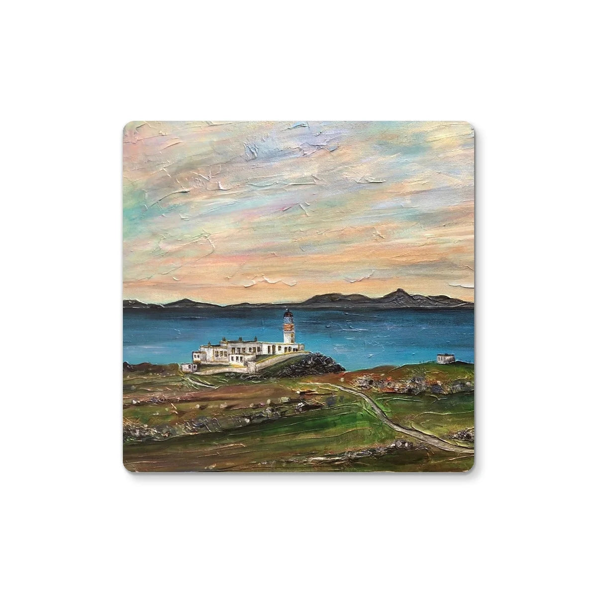 Neist Point Lighthouse Skye Coaster - Art Gallery Scotland Worldwide Shipping Scottish Landscape Paintings and Prints