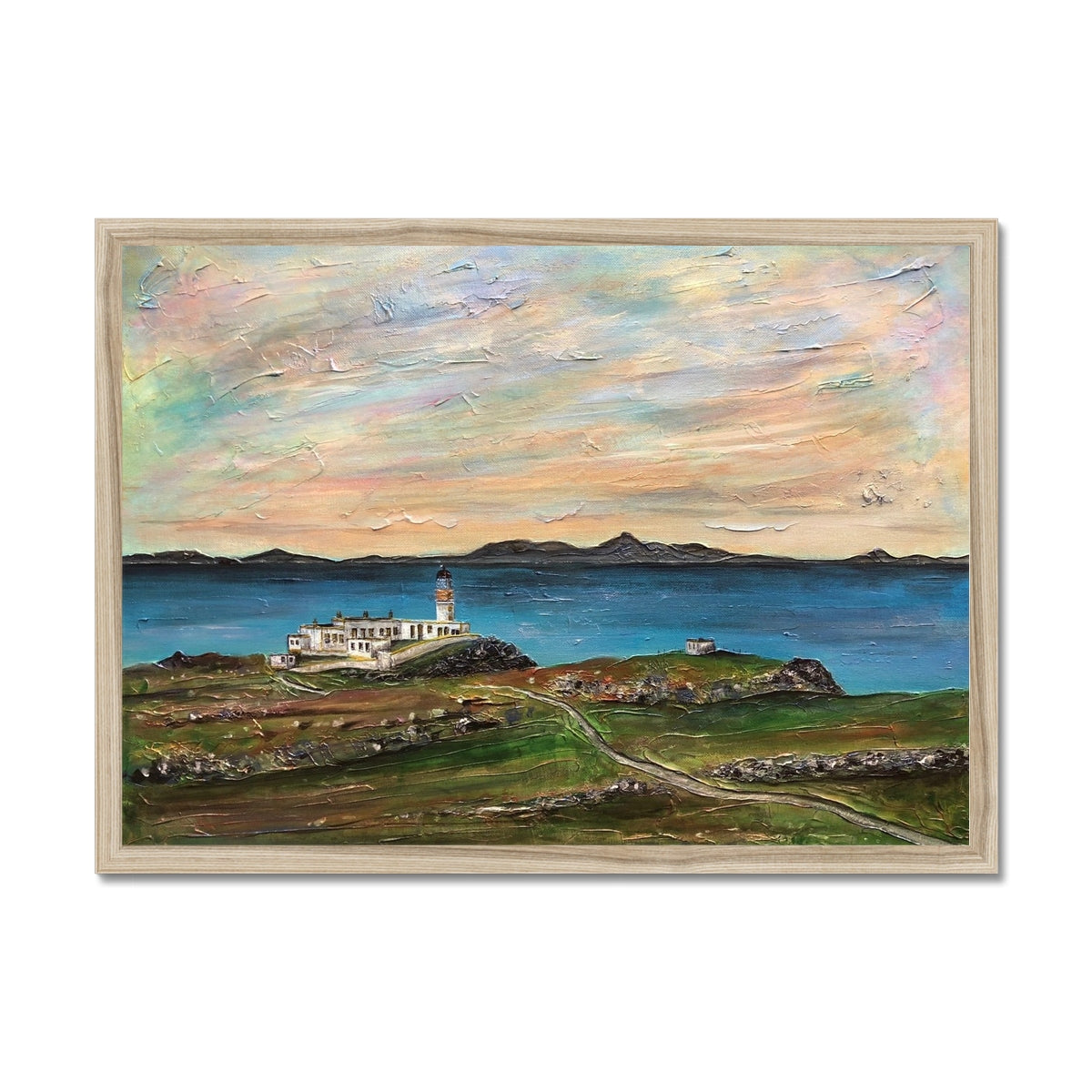 Neist Point Lighthouse Skye Framed Print.
