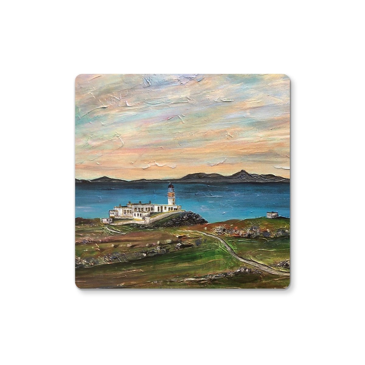Neist Point Skye Art Gifts Coaster-Coasters-Skye Art Gallery-2 Coasters-Paintings, Prints, Homeware, Art Gifts From Scotland By Scottish Artist Kevin Hunter