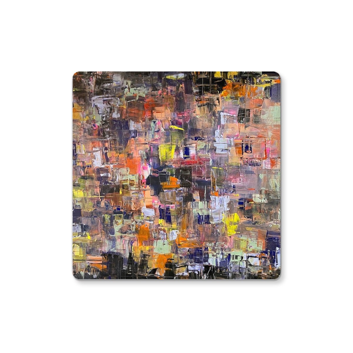 Never Enough Art Gifts Coaster-Coasters-Abstract & Impressionistic Art Gallery-Single Coaster-Paintings, Prints, Homeware, Art Gifts From Scotland By Scottish Artist Kevin Hunter