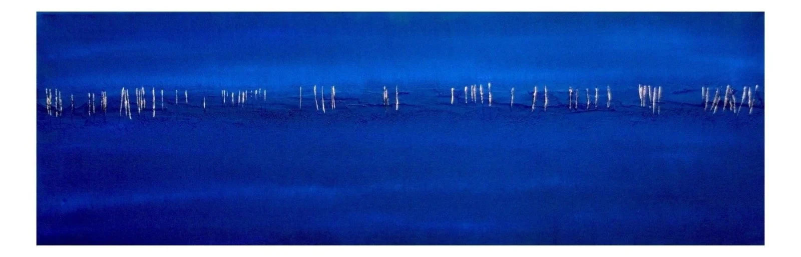 The Night Lament Panoramic Prints - Abstract & Impressionistic Art Gallery Scotland Worldwide Shipping Deep Blue Abstract Paintings