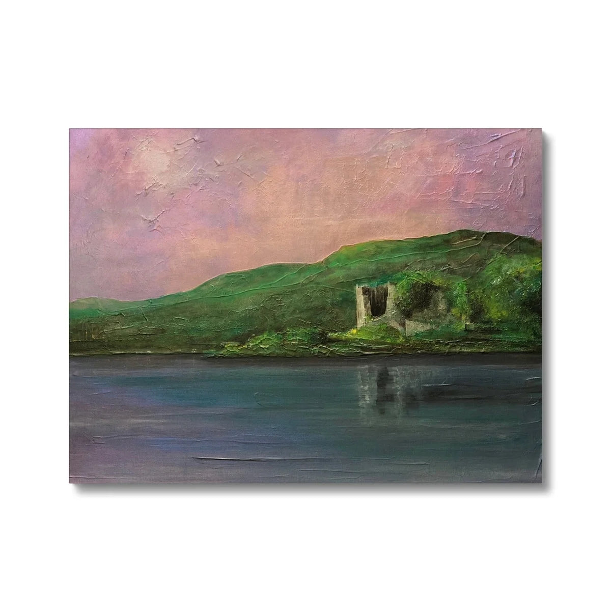 Old Castle Lachlan Original Landscape Painting on Canvas - Historic & Iconic Art Gallery Scotland Worldwide Shipping Scottish Castles