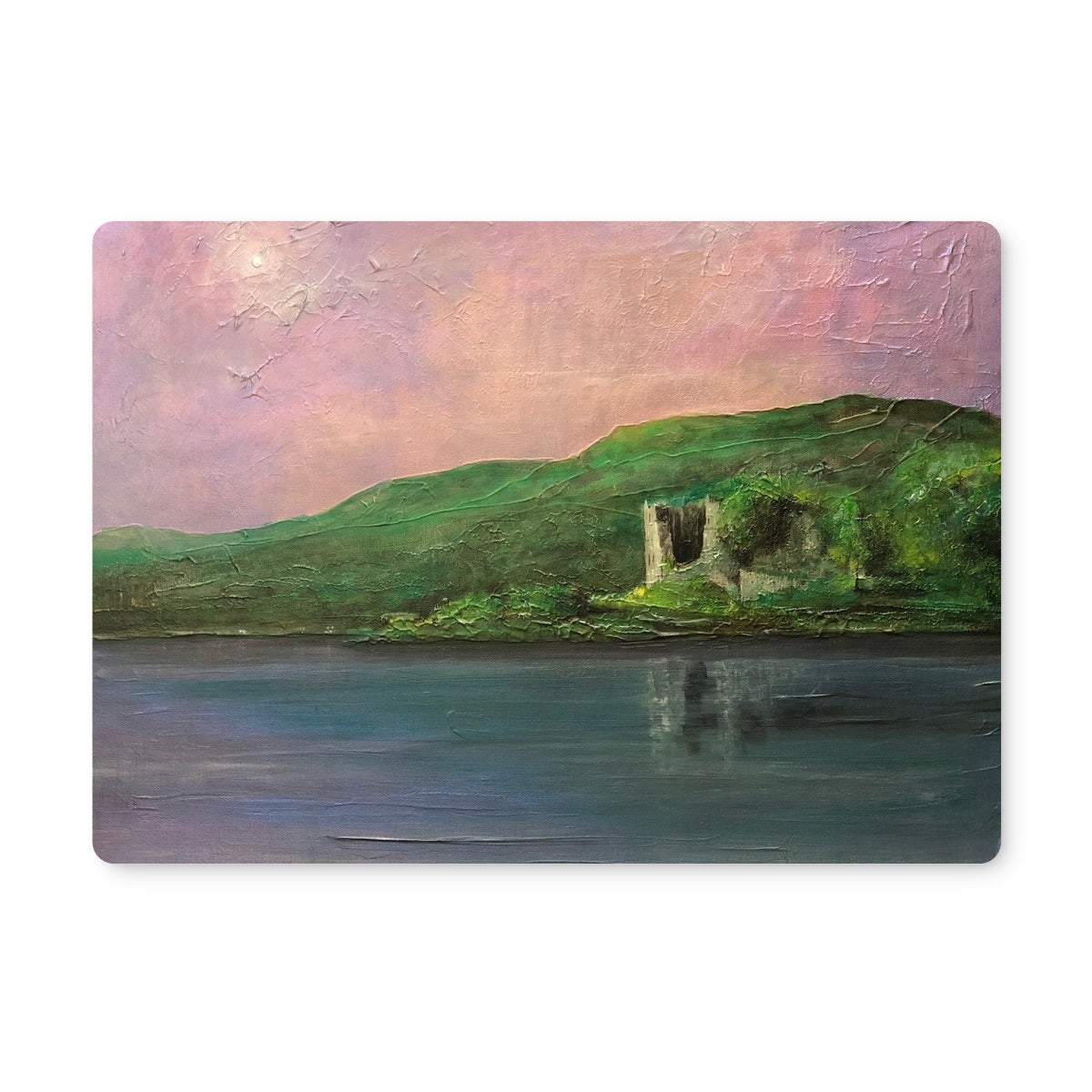 Old Castle Lachlan | Scottish Art Gifts | Placemat | Historic &amp; Iconic Scotland Art Gallery | Paintings, Prints, Homeware and Art Gifts From Scotland By Scottish Artist Kevin Hunter