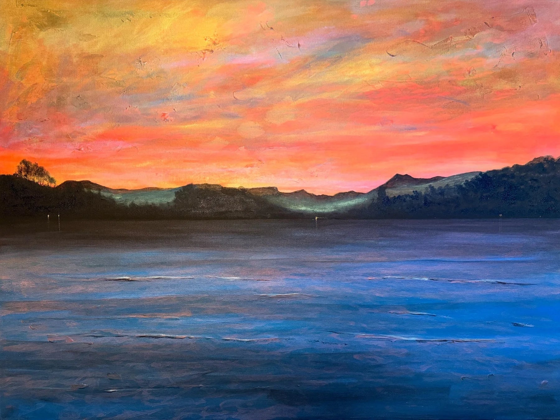 Commission Original Landscape Paintings of Scotland - Scottish Artist Kevin Hunter Worldwide Shipping Vibrant Oil Painting by Painting