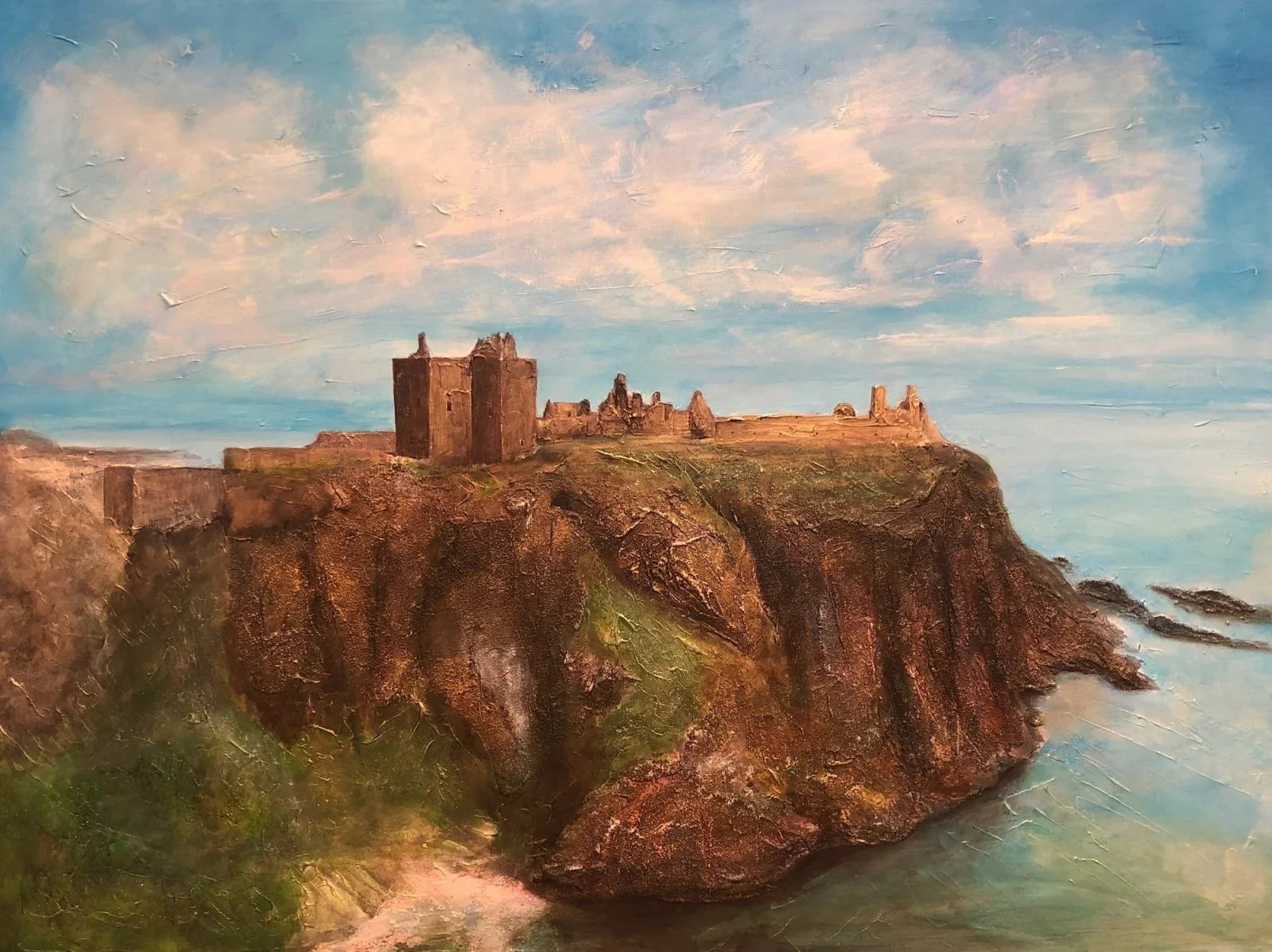 Commission Original Landscape Paintings of Scotland - Scottish Artist Kevin Hunter Worldwide Shipping Painting Historic Ruined by Painting