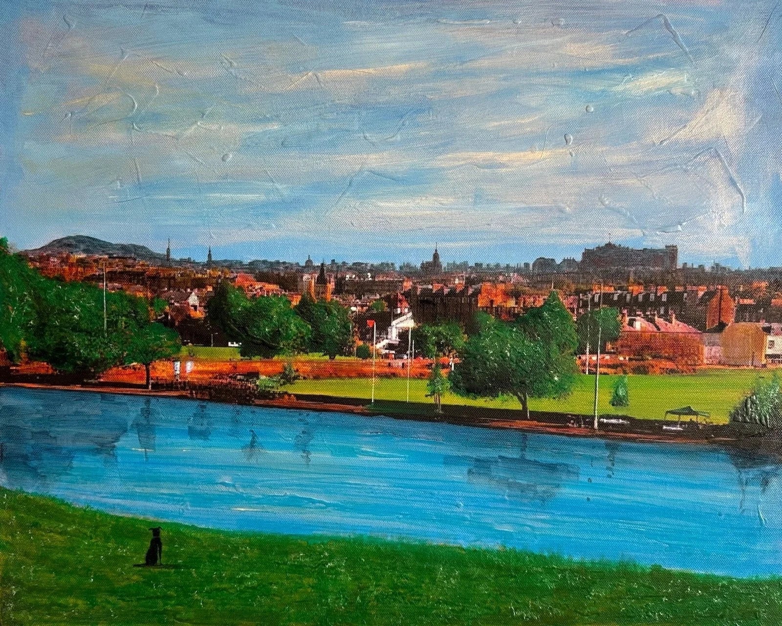 Commission Original Landscape Paintings of Scotland - Scottish Artist Kevin Hunter Worldwide Shipping Vibrant Oil Painting by Painting