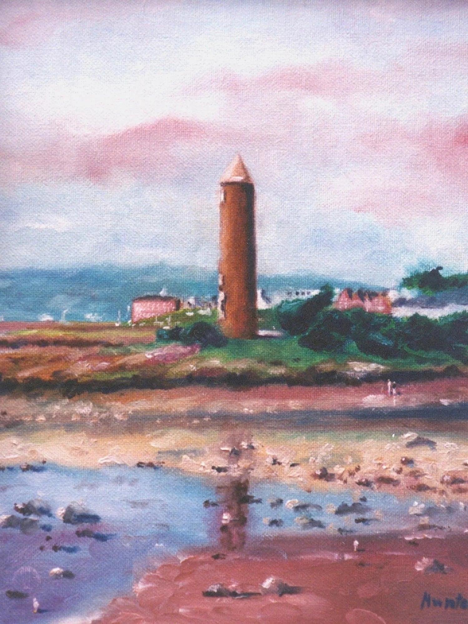 Pencil Point Largs - River Clyde Art Gallery Scotland Worldwide Shipping Painting Tall Pointed Kevin Hunter Portfolio Giclee Prints