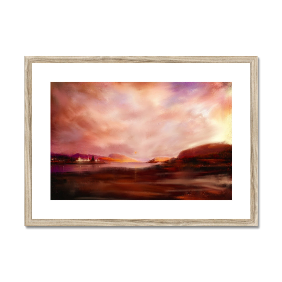 Plockton Sunset Painting | Framed &amp; Mounted Prints From Scotland