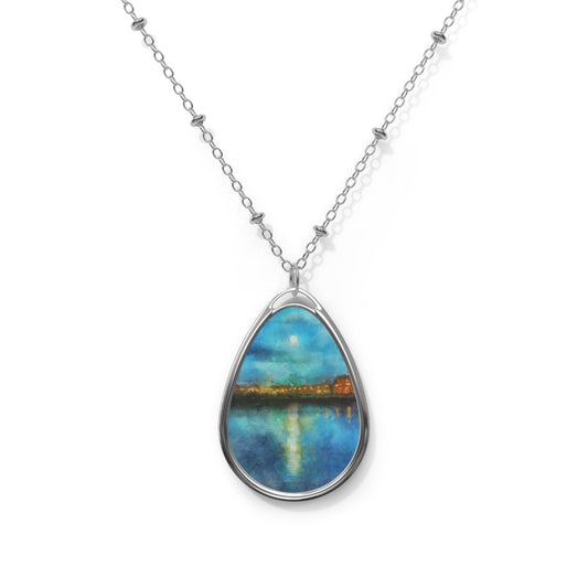 Portobello Moonlight Art Necklace | Scottish Art Gifts