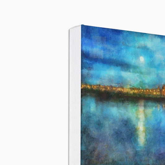 Portobello Moonlight Eco Art Canvas Print | Scottish Art Gifts
