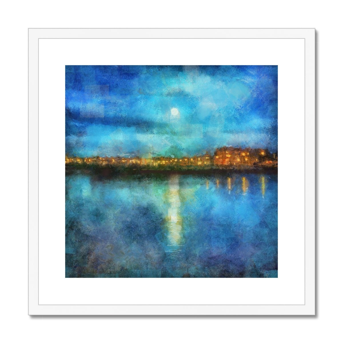 Portobello Moonlight Edinburgh Painting | Framed &amp; Mounted Prints From Scotland