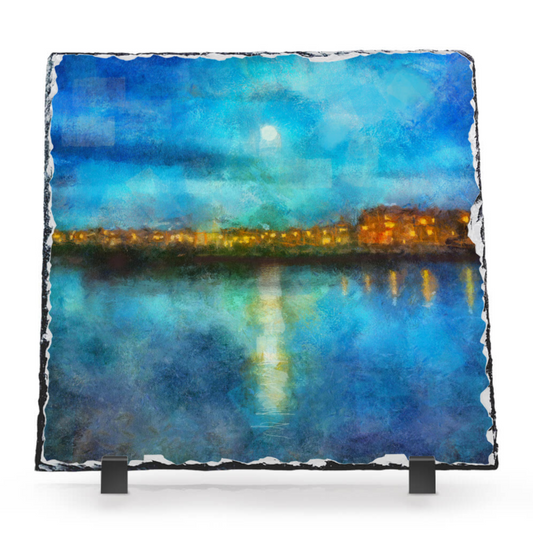 Portobello Moonlight Scottish Slate Art | Scottish Art Gifts