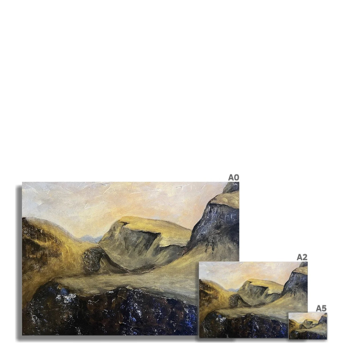 The Quiraing Fine Art Print - Skye Gallery Scotland Worldwide Shipping Scottish Landscape Paintings and Prints by Artist Hunter
