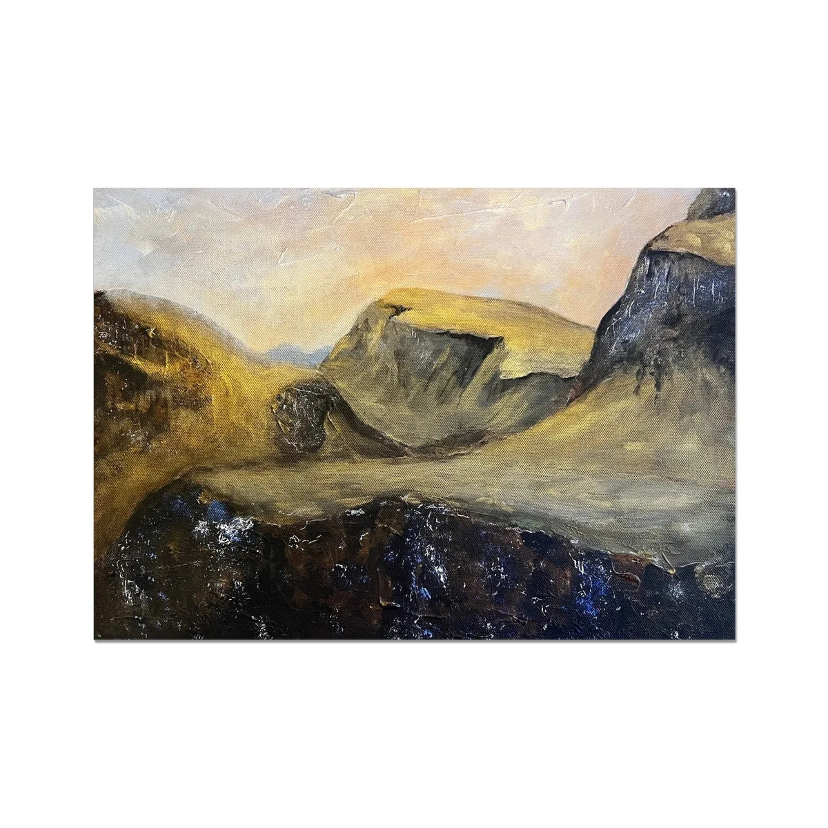 The Quiraing Fine Art Print - Skye Gallery Scotland Worldwide Shipping Scottish Landscape Paintings and Prints by Artist Hunter