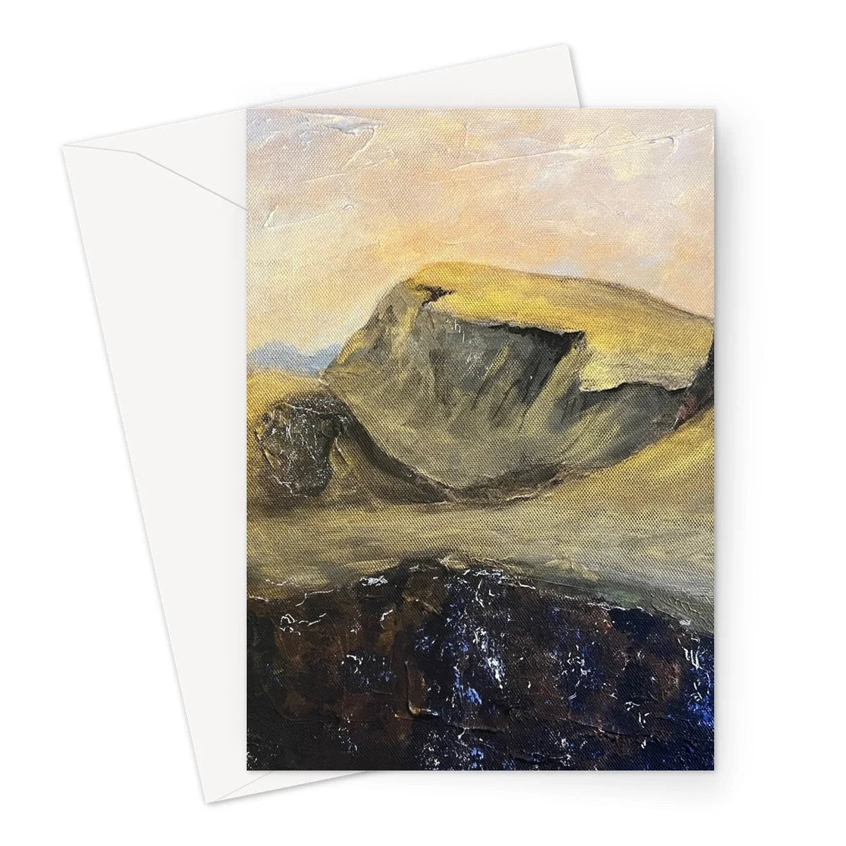 The Quiraing Greeting Card - Skye Art Gallery Scotland Worldwide Shipping Scottish Landscape Paintings and Prints