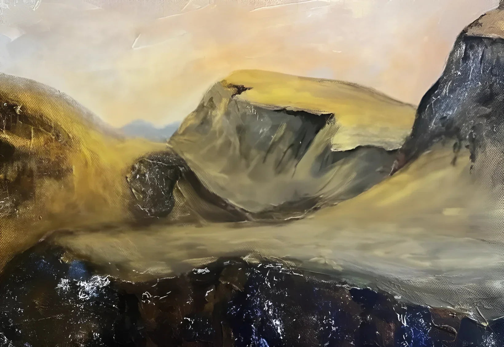 The Quiraing Skye - Art Gallery Scotland Worldwide Shipping Oil Painting Mountainous Kevin Hunter Portfolio Giclee Prints