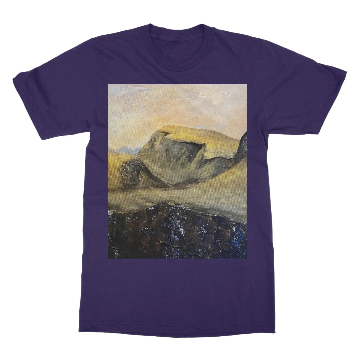 The Quiraing Softstyle T-shirt - Skye Art Gallery Scotland Worldwide Shipping Scottish Landscape Paintings and Prints