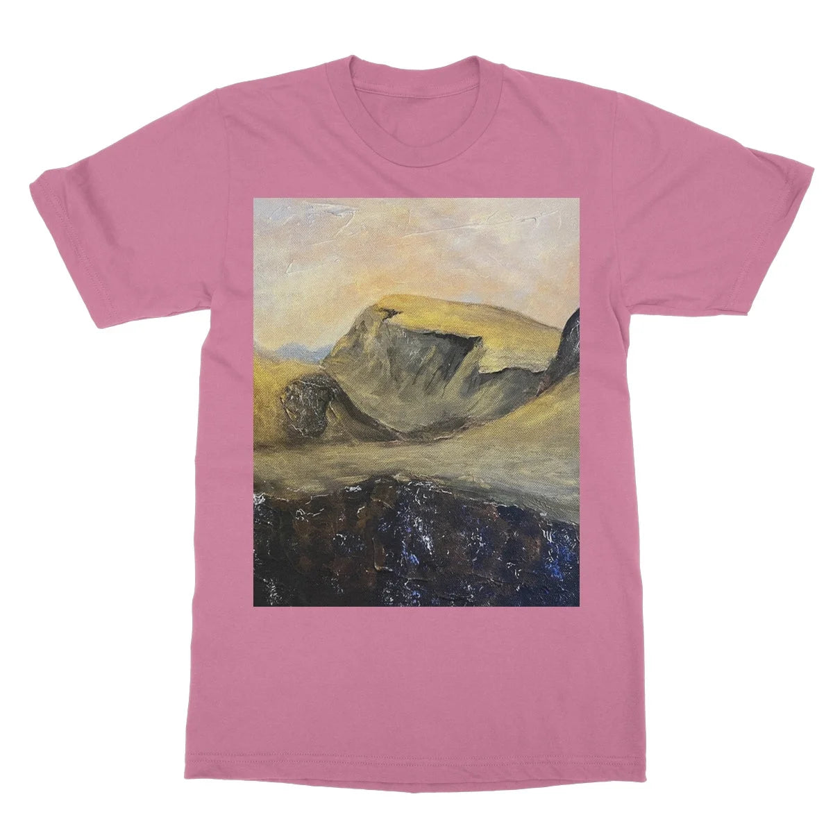The Quiraing Softstyle T-shirt - Skye Art Gallery Scotland Worldwide Shipping Scottish Landscape Paintings and Prints