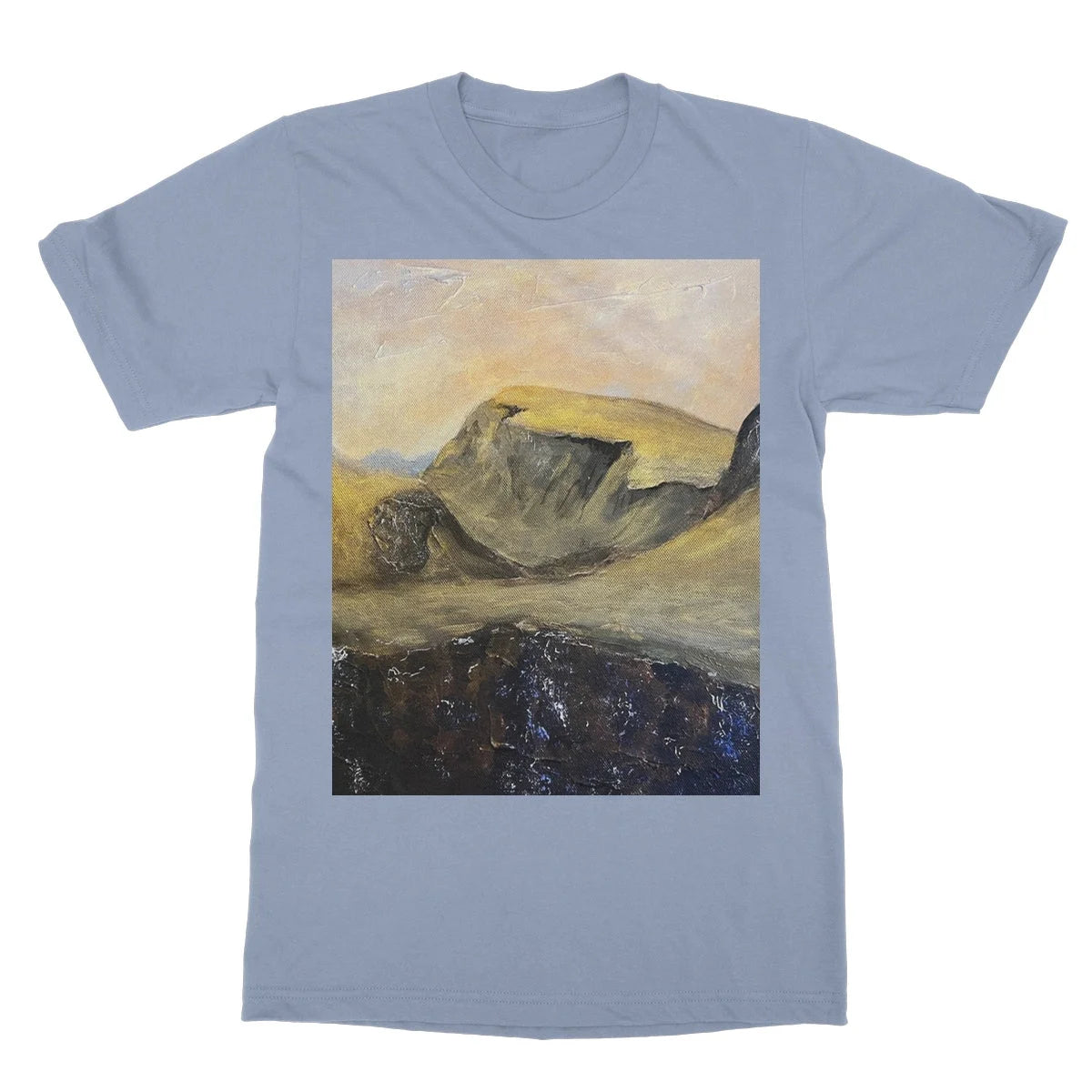 The Quiraing Softstyle T-shirt - Skye Art Gallery Scotland Worldwide Shipping Scottish Landscape Paintings and Prints