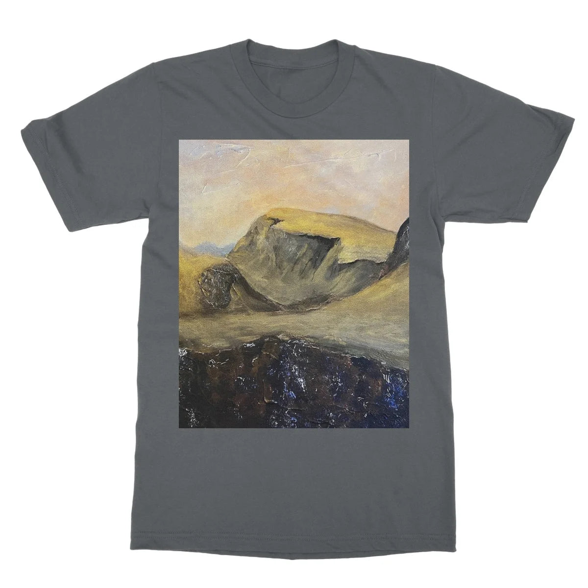 The Quiraing Softstyle T-shirt - Skye Art Gallery Scotland Worldwide Shipping Scottish Landscape Paintings and Prints