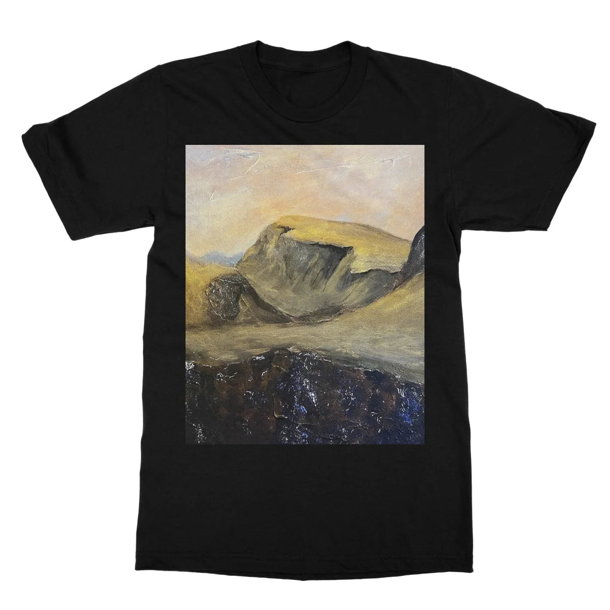 The Quiraing Softstyle T-shirt - Skye Art Gallery Scotland Worldwide Shipping Scottish Landscape Paintings and Prints