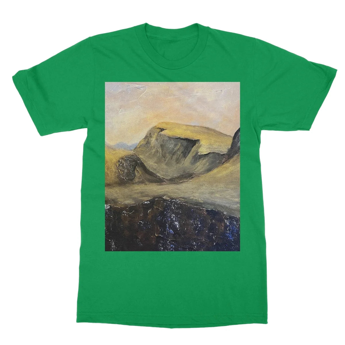 The Quiraing Softstyle T-shirt - Skye Art Gallery Scotland Worldwide Shipping Scottish Landscape Paintings and Prints