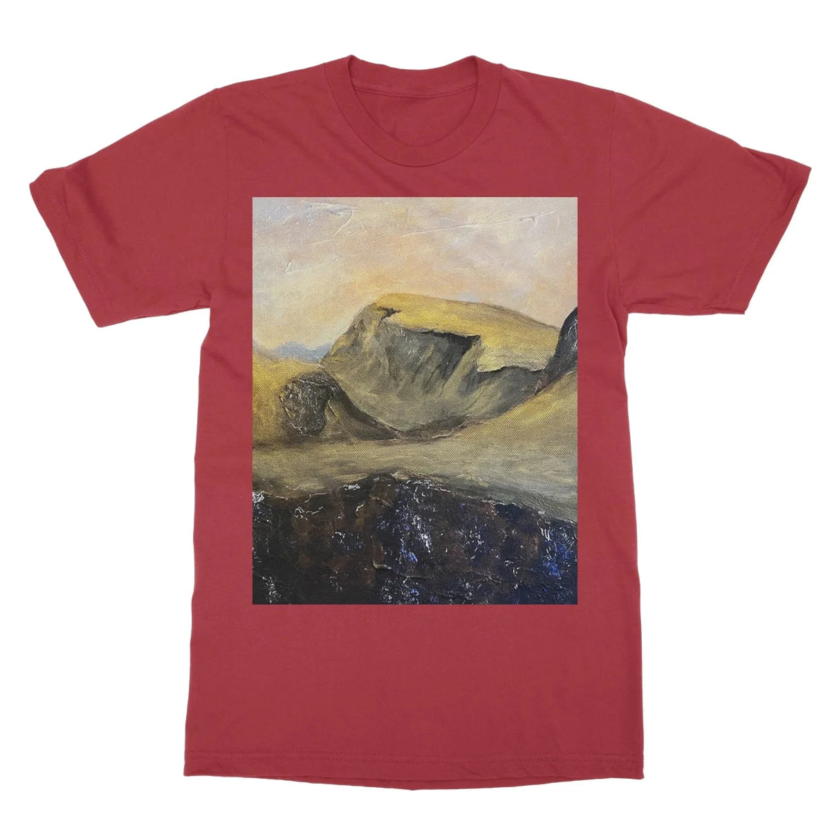 The Quiraing Softstyle T-shirt - Skye Art Gallery Scotland Worldwide Shipping Scottish Landscape Paintings and Prints