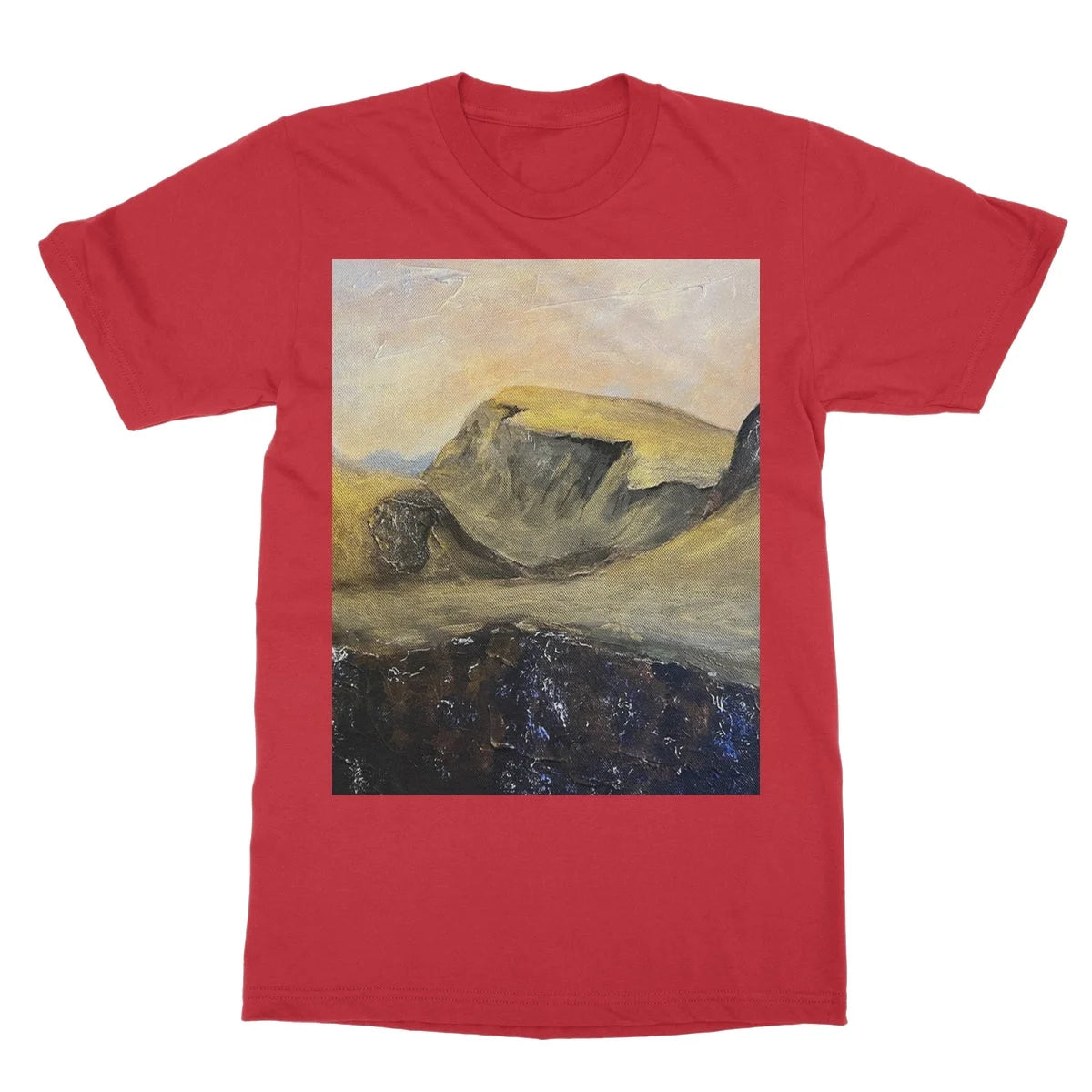 The Quiraing Softstyle T-shirt - Skye Art Gallery Scotland Worldwide Shipping Scottish Landscape Paintings and Prints