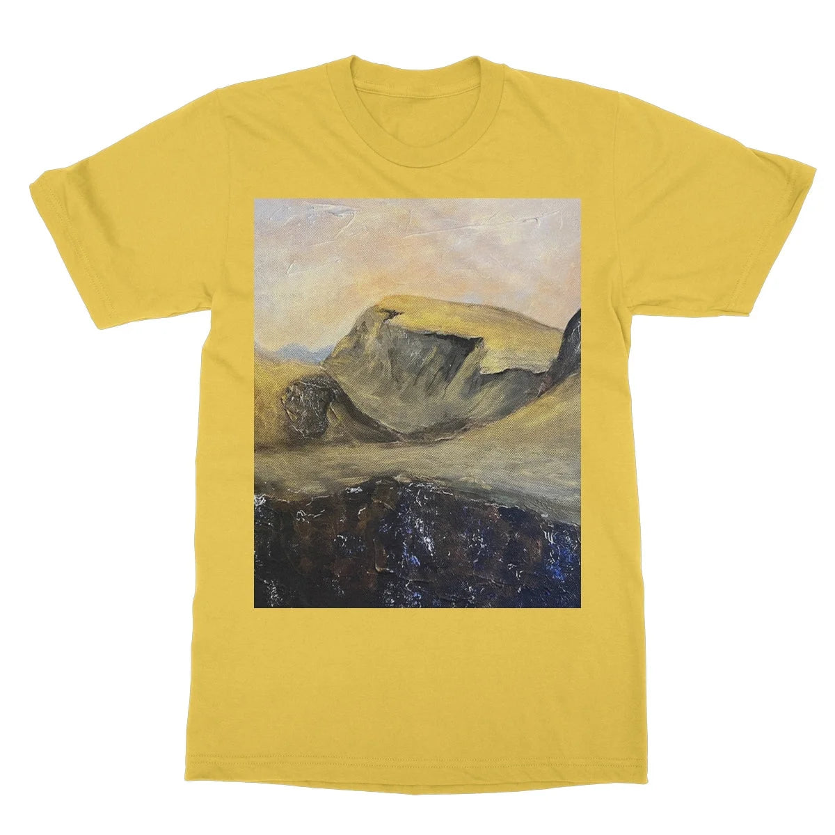 The Quiraing Softstyle T-shirt - Skye Art Gallery Scotland Worldwide Shipping Scottish Landscape Paintings and Prints