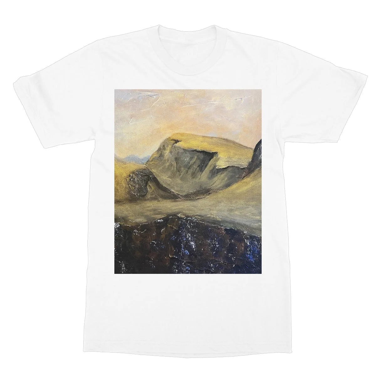 The Quiraing Softstyle T-shirt - Skye Art Gallery Scotland Worldwide Shipping Scottish Landscape Paintings and Prints