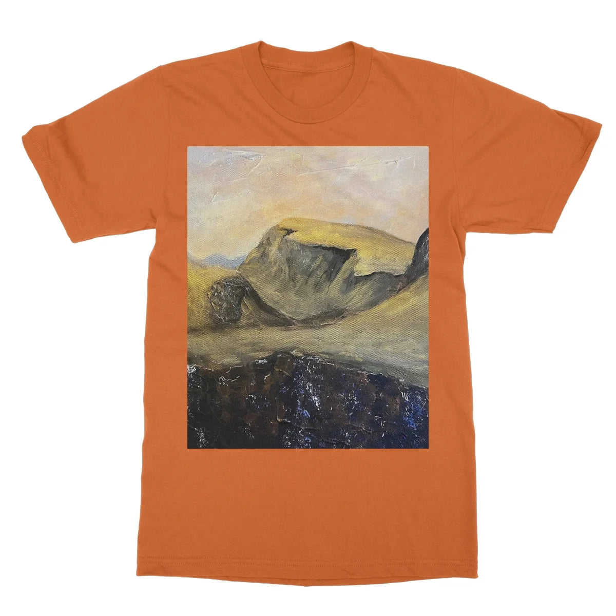 The Quiraing Softstyle T-shirt - Skye Art Gallery Scotland Worldwide Shipping Scottish Landscape Paintings and Prints