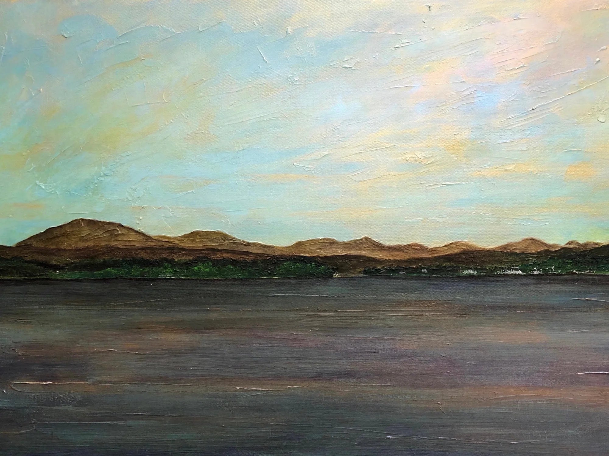Rhu - River Clyde Art Gallery Scotland Worldwide Shipping Impressionistic Painting Lake Kevin Hunter Portfolio Giclee Prints