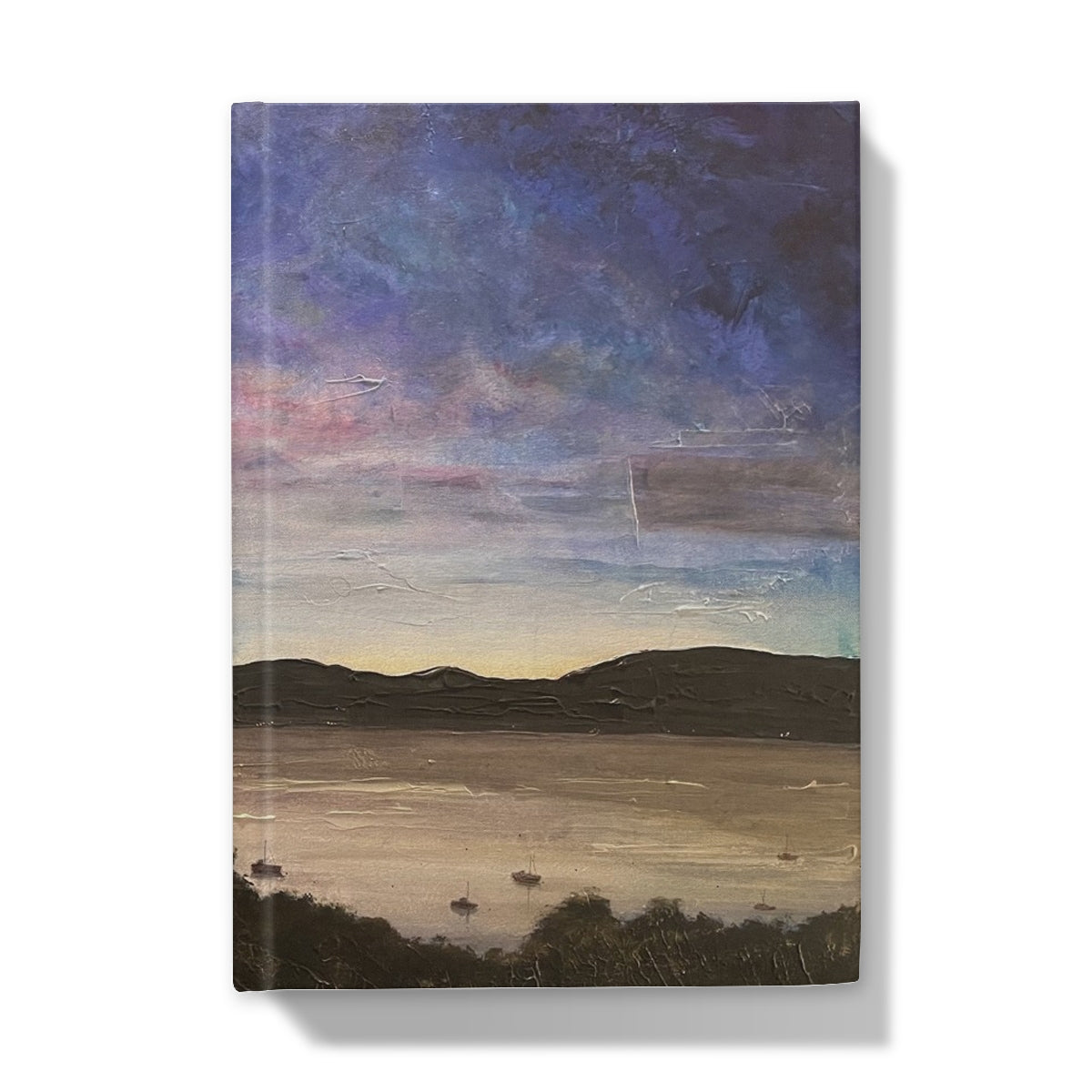 River Clyde Twilight Art Gifts Hardback Journal